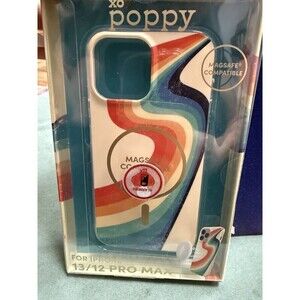 XO POPPY iPhone Case 12 13 PRO MAX Retro Vintage Style Wave Mag Safe Snap On NEW